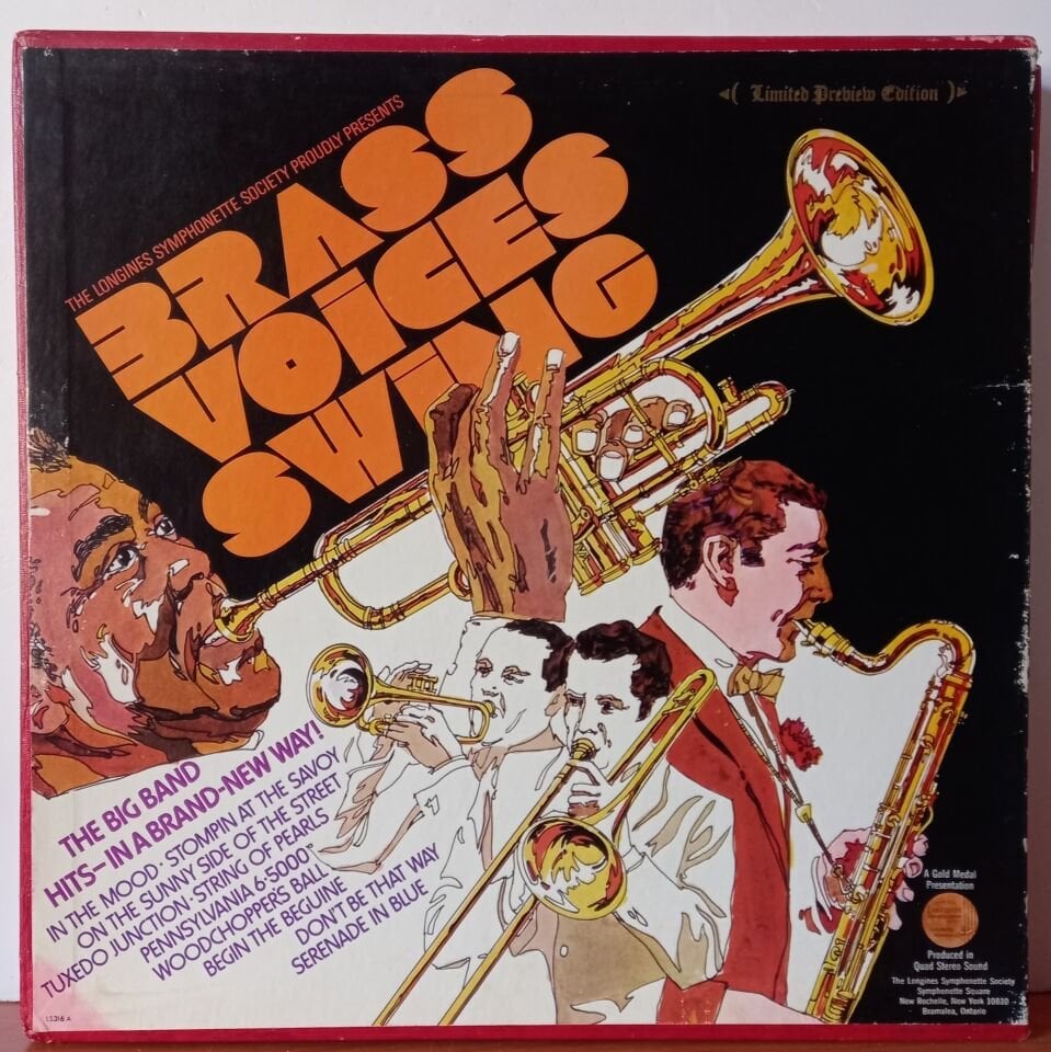 BRASS VOICES SWING THE BIG BAND HITS / GLENN MILLER, TOMMY DORSEY, DUKE ELLINGTON (1974) - 6LP 2.EL BOX SET PLAK