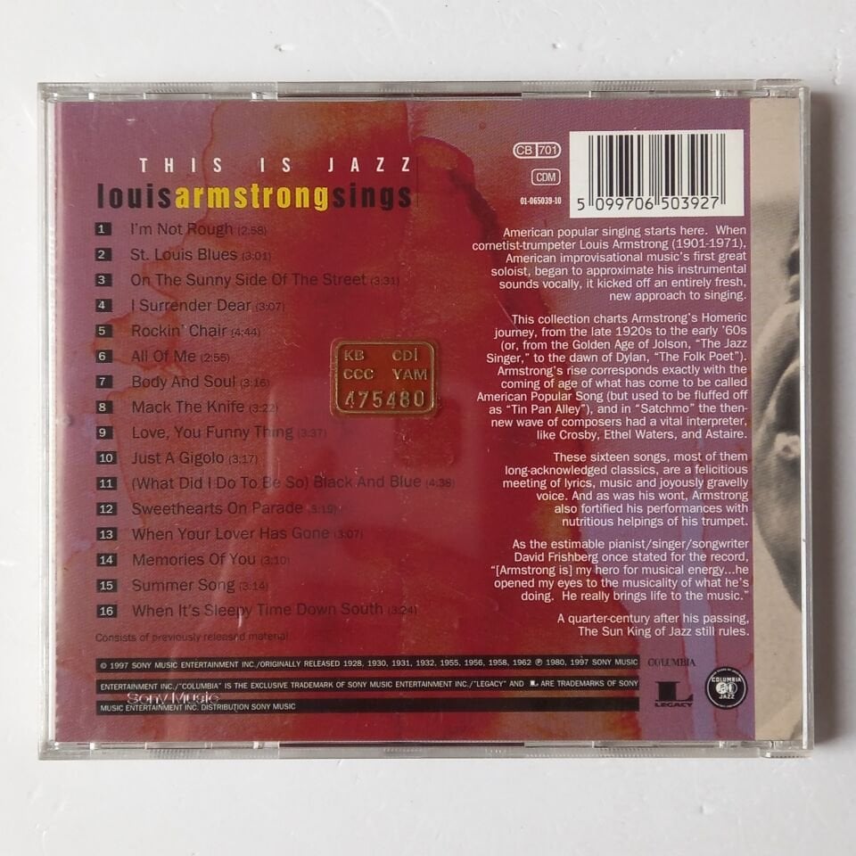 LOUIS ARMSTRONG SINGS - THIS IS JAZZ (1997) - CD 2.EL