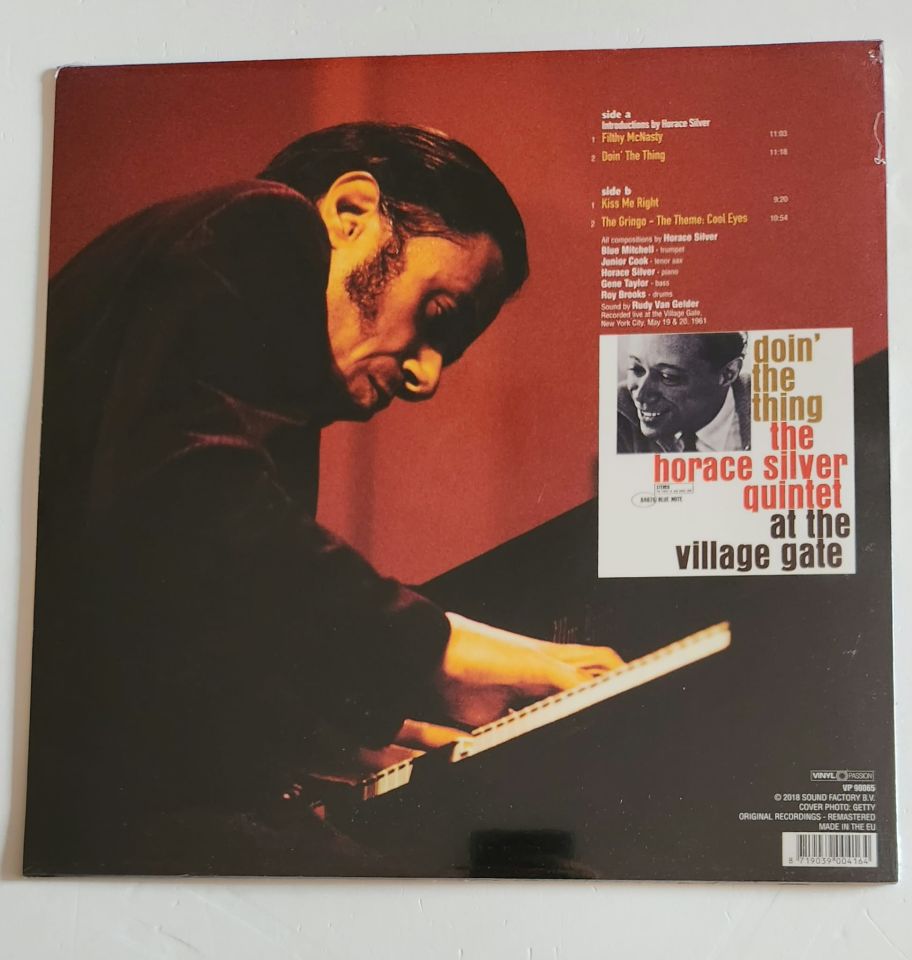HORACE SILVER QUINTET - DOIN' THE THING (1691) - LP 180GR 2018 EDITION SIFIR PLAK