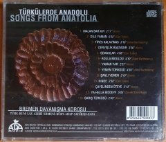 TÜRKÜLERDE ANADOLU / SONGS FROM ANATOLIA / BREMEN DAYANIŞMA KOROSU / TÜRK, RUM, LAZ, AZERİ, ERMENİ, KÜRT, ARAP, SAFARAD, ZAZA - CD ADA MÜZİK SIFIR