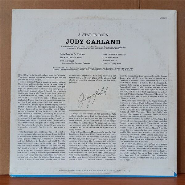 JUDY GARLAND – A STAR IS BORN / ORIGINAL SOUNDTRACK RECORDING - LP 2.EL PLAK