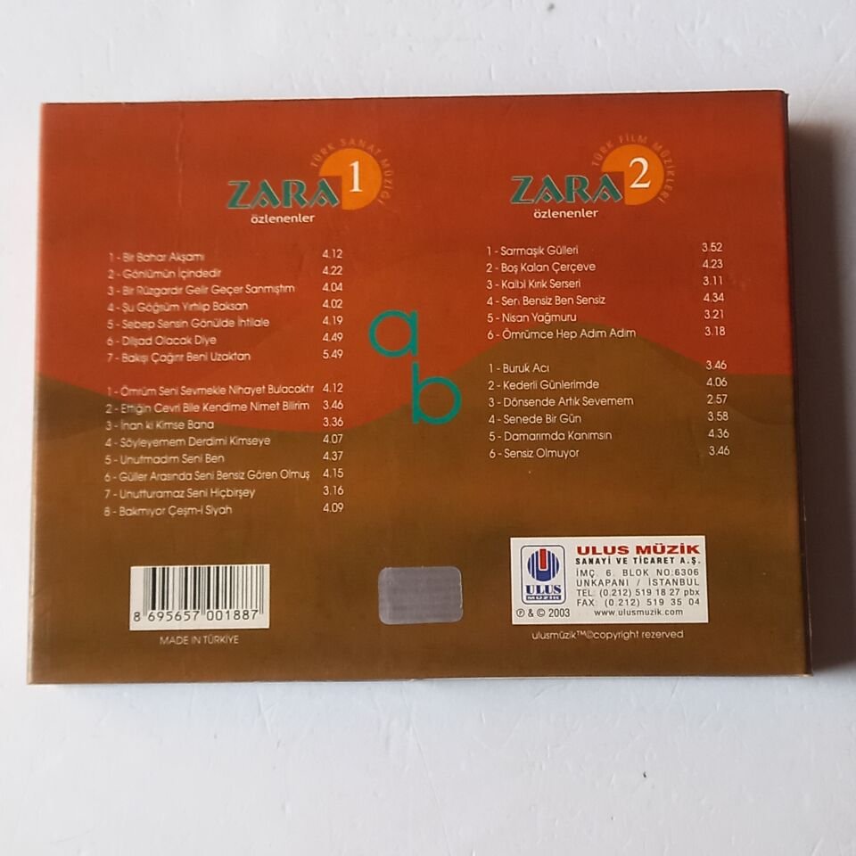 ZARA - ÖZLENENLER 1 / 2 (2003) - 2 KASET 2.EL
