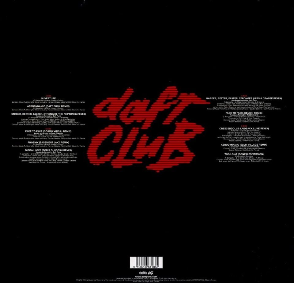 DAFT PUNK - DAFT CLUB (2003) - 2LP COMPILATION 2022 EDITION REISSUE VINYL SIFIR PLAK