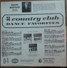 51 COUNTRY CLUB DANCE FAVORITES - DÖNEM BASKISI PLAK SIFIR