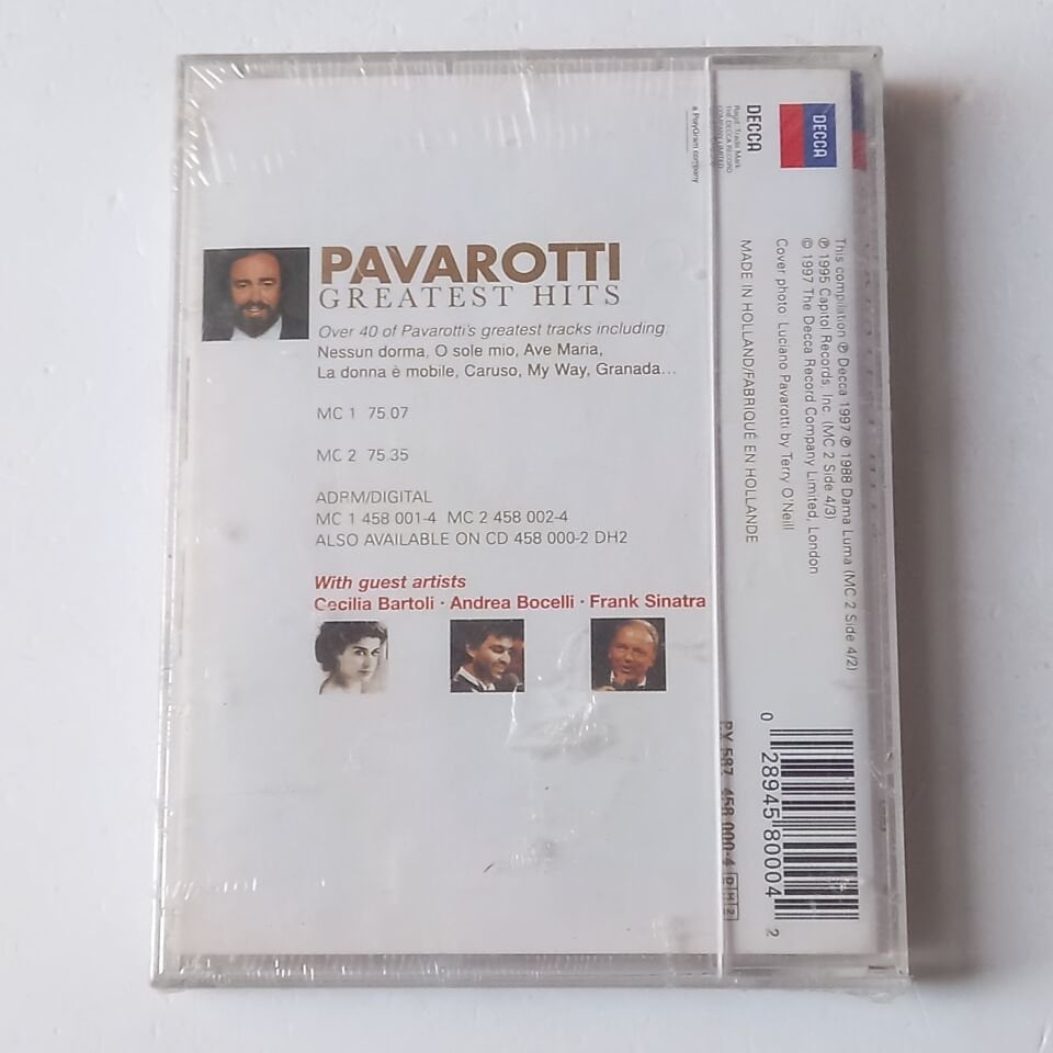 PAVAROTTI - GREATEST HITS (1997) - 2 KASET SIFIR