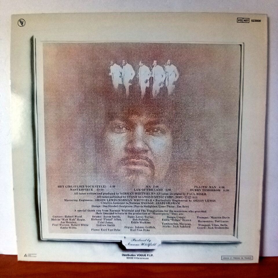 THE TEMPTATIONS – MASTERPIECE (1981) - LP 2.EL PLAK