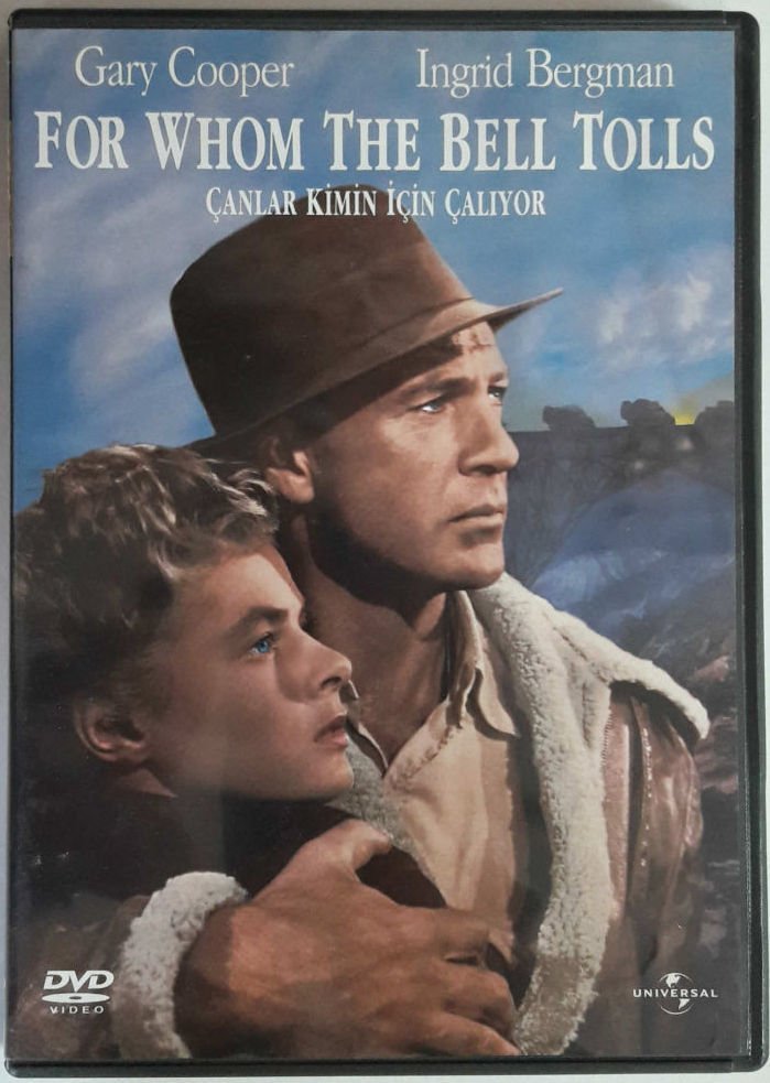 FOR WHOM THE BELL TOLLS - ÇANLAR KİMİN İÇİN ÇALIYOR - GARY COOPER - INGRID BERGMAN - DVD 2.EL (ERNEST HEMINGWAY)