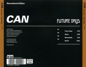 CAN – FUTURE DAYS (1973) - CD REMASTERED EDITION SIFIR