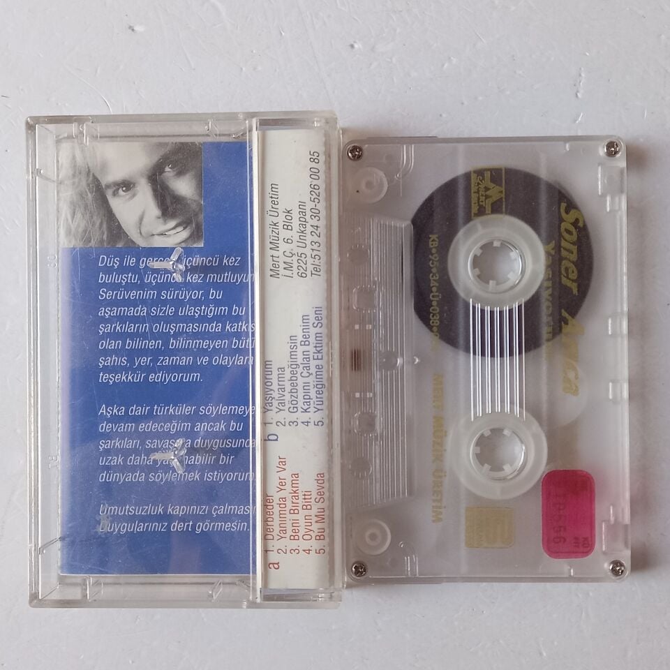 SONER ARICA - YAŞIYORUM (1995) - KASET 2.EL