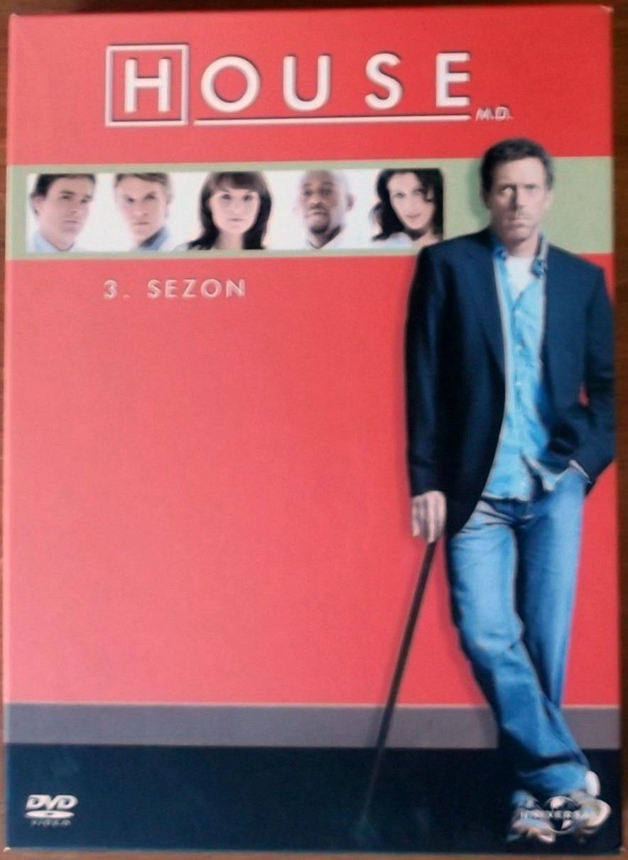 HOUSE MD - HUGH LAURIE 3.SEZON 5DVD KUTU 2.EL