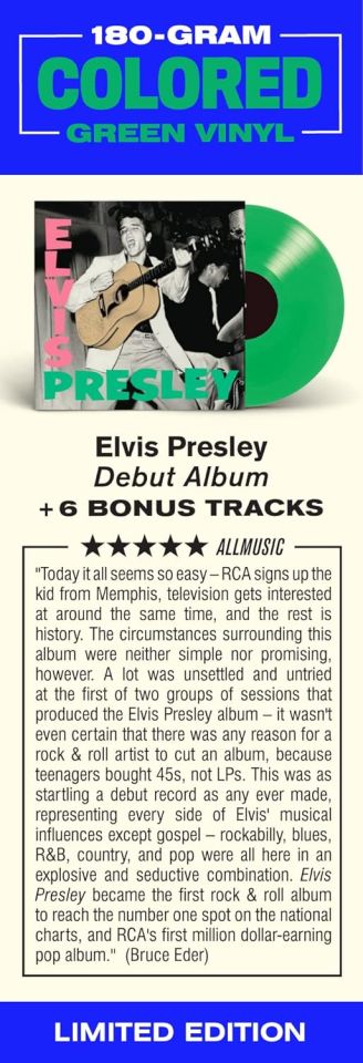 ELVIS PRESLEY ‎– DEBUT ALBUM (1956) - 2023 COLORED LP SIFIR PLAK