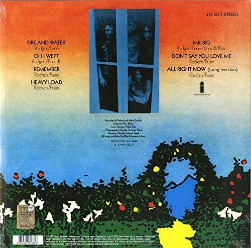FREE - FIRE AND WATER (1970) - LP 180GR 2017 EDITION SIFIR PLAK