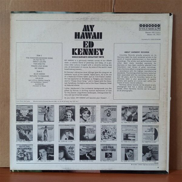 ED KENNEY – MY HAWAII - LP 2.EL PLAK