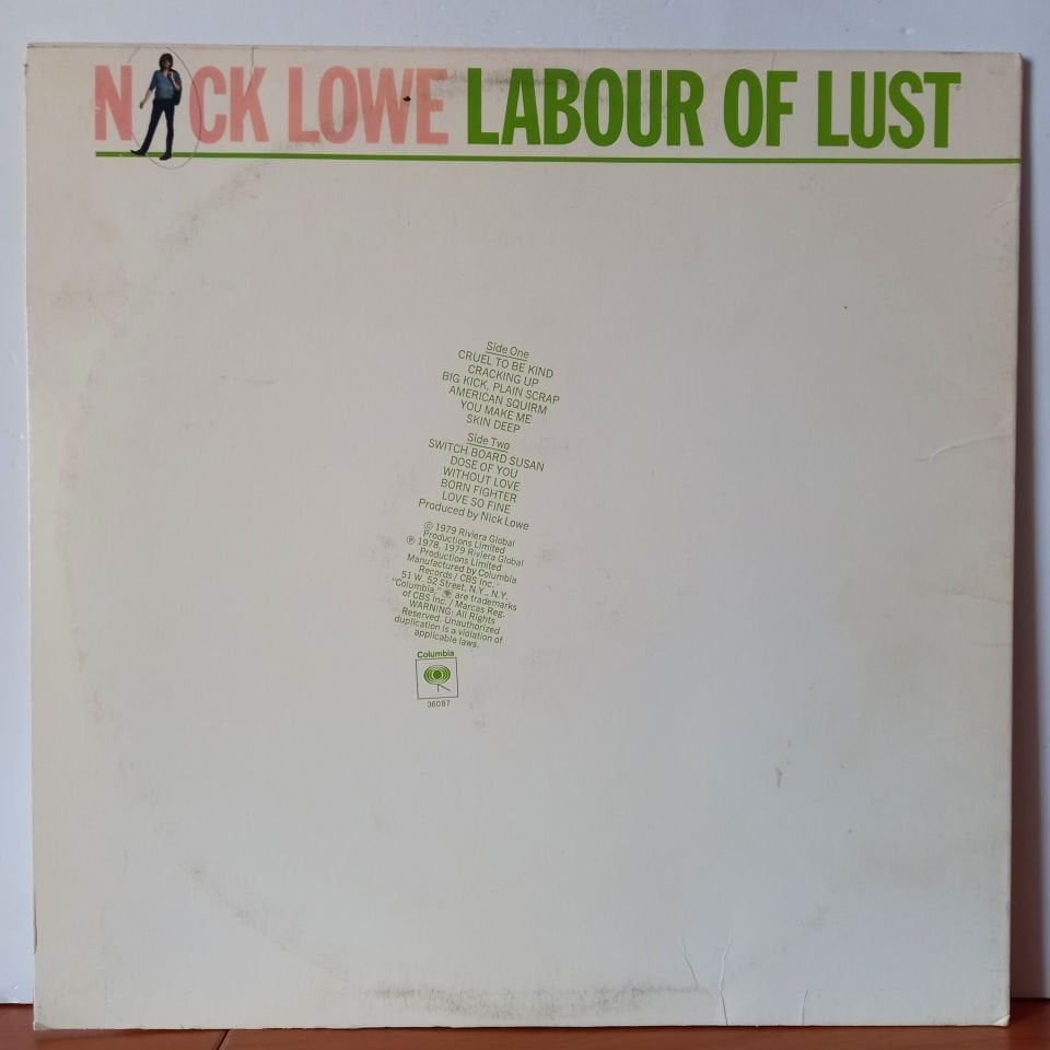 NICK LOWE – LABOUR OF LUST (1979) - LP 2.EL PLAK