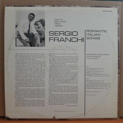 SERGIO FRANCHI - ROMANTIC ITALIAN SONGS (1962) - LP 2.EL PLAK