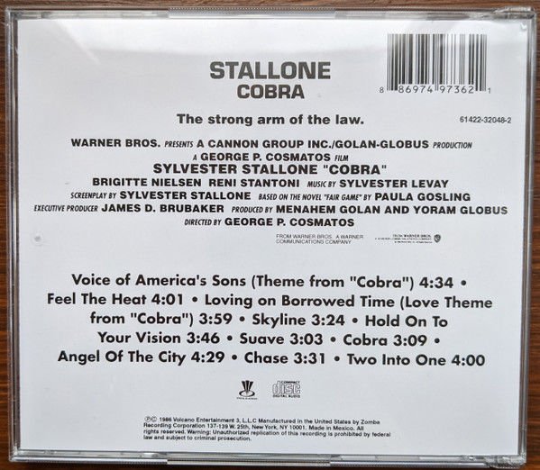 COBRA ORIGINAL MOTION PICTURE SOUNDTRACK / MIAMI SOUND MACHINE, GLADYS KNIGHT, BILL MEDLEY, GARY WRIGHT, ROBERT TEPPER (1986) - CD REISSUE SIFIR