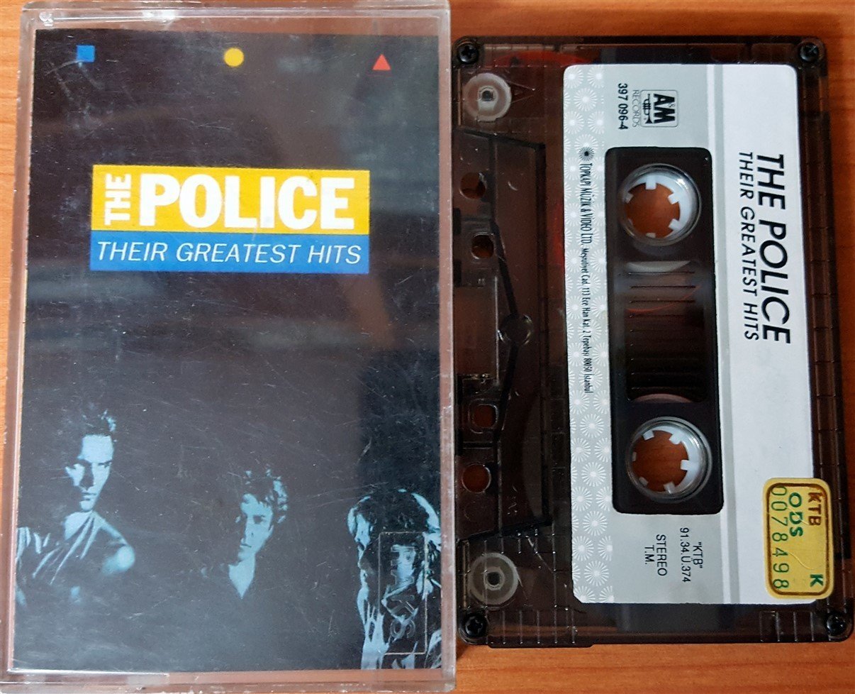 POLICE - THEIR GREATEST HITS (1991) TOPKAPI CASSETTE MADE IN TURKEY ''USED'' PAPER LABEL