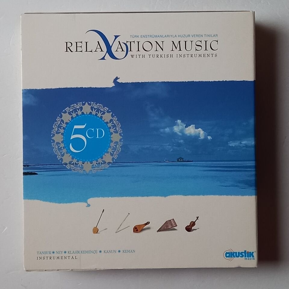 RELAXATION MUSIC WITH TURKISH INSTRUMENTS / TÜRK ENSTRÜMANLARIYLA HUZUR VEREN TINILAR - 5CD 2.EL