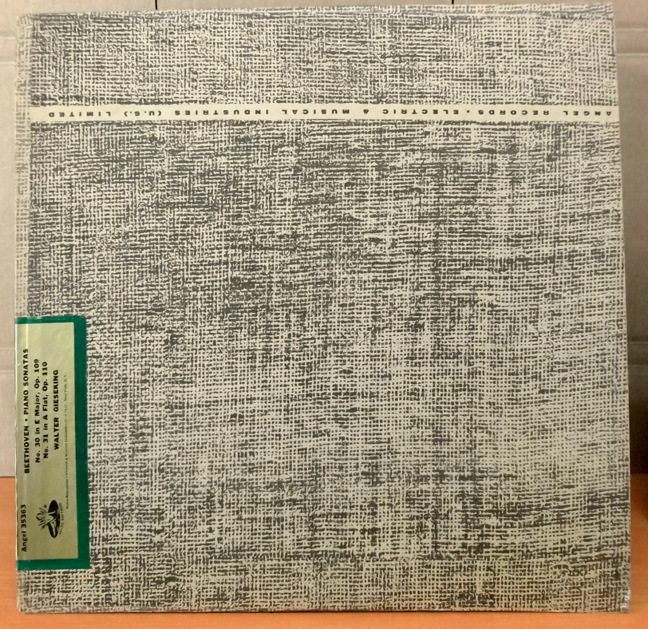 BEETHOVEN PIANO NO:30-31 W. GIESEKING LP 2.EL
