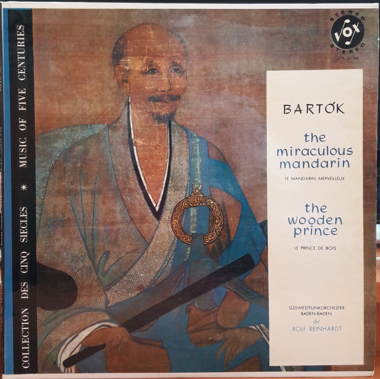 BARTÓK: THE MIRACULOS MANDARIN, THE WOODEN PRINCE, ROLF REINHARDT (1961) - PLAK 2.EL