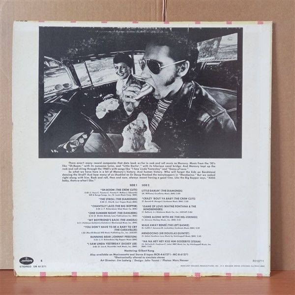 SOLID GOLD ROCK 'N' ROLL VOLUME 1 / THE CREW CUTS, THE DIAMONDS, THE BIG BOPPER, DICKEY LEE, THE LEFT BANKE (1972) - LP 2.EL PLAK
