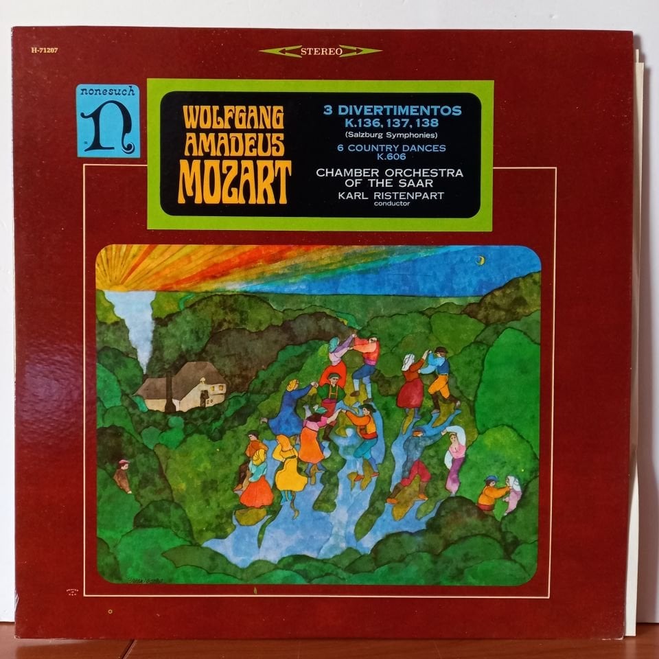WOLFGANG AMADEUS MOZART : CHAMBER ORCHESTRA OF THE SAAR, KARL RISTENPART – 3 DIVERTIMENTOS K.136, 137, 138 [SALZBURG SYMPHONIES] - LP 2.EL PLAK