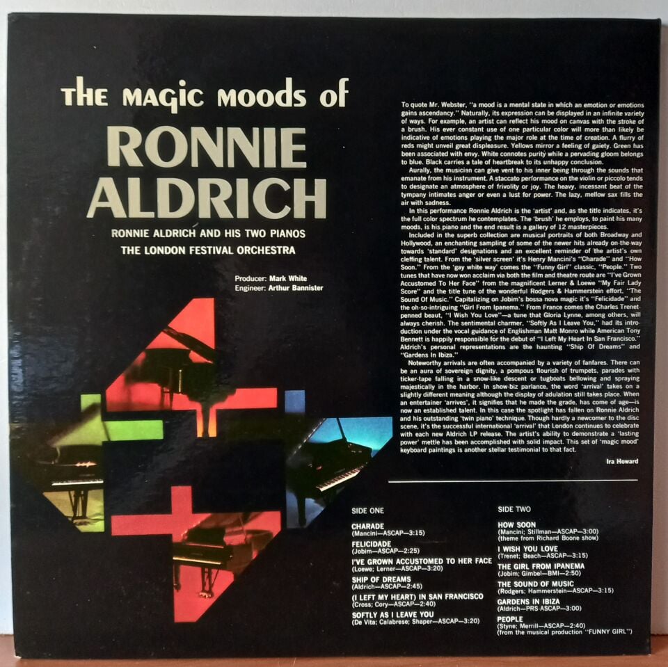 RONNIE ALDRICH WITH THE LONDON FESTIVAL ORCHESTRA – THE MAGIC MOODS OF RONNIE ALDRICH (1965) - LP 2.EL PLAK