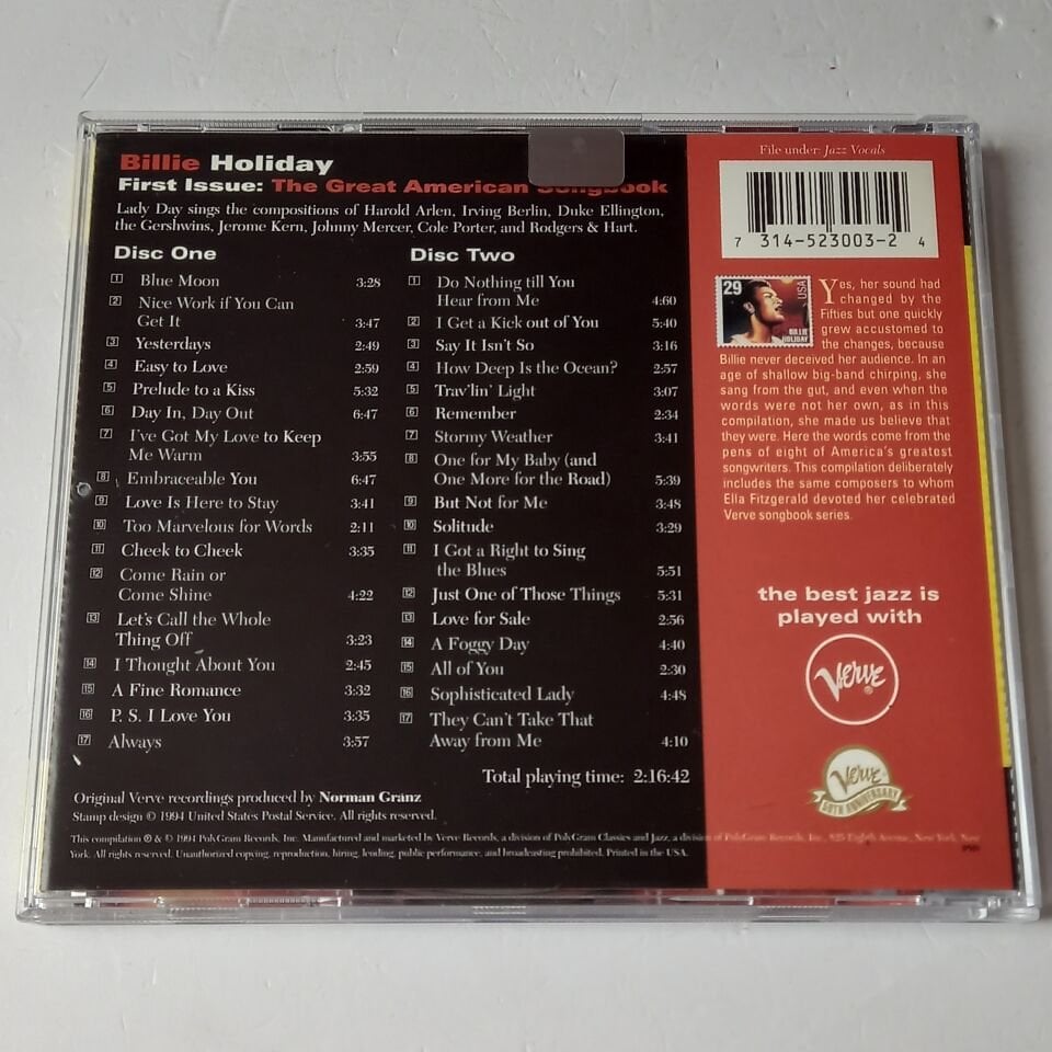 BILLIE HOLIDAY – FIRST ISSUE: THE GREAT AMERICAN SONGBOOK (1994) - CD 2.EL