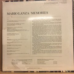 MARIO LANZA - MEMORIES (1970) SIFIR PLAK