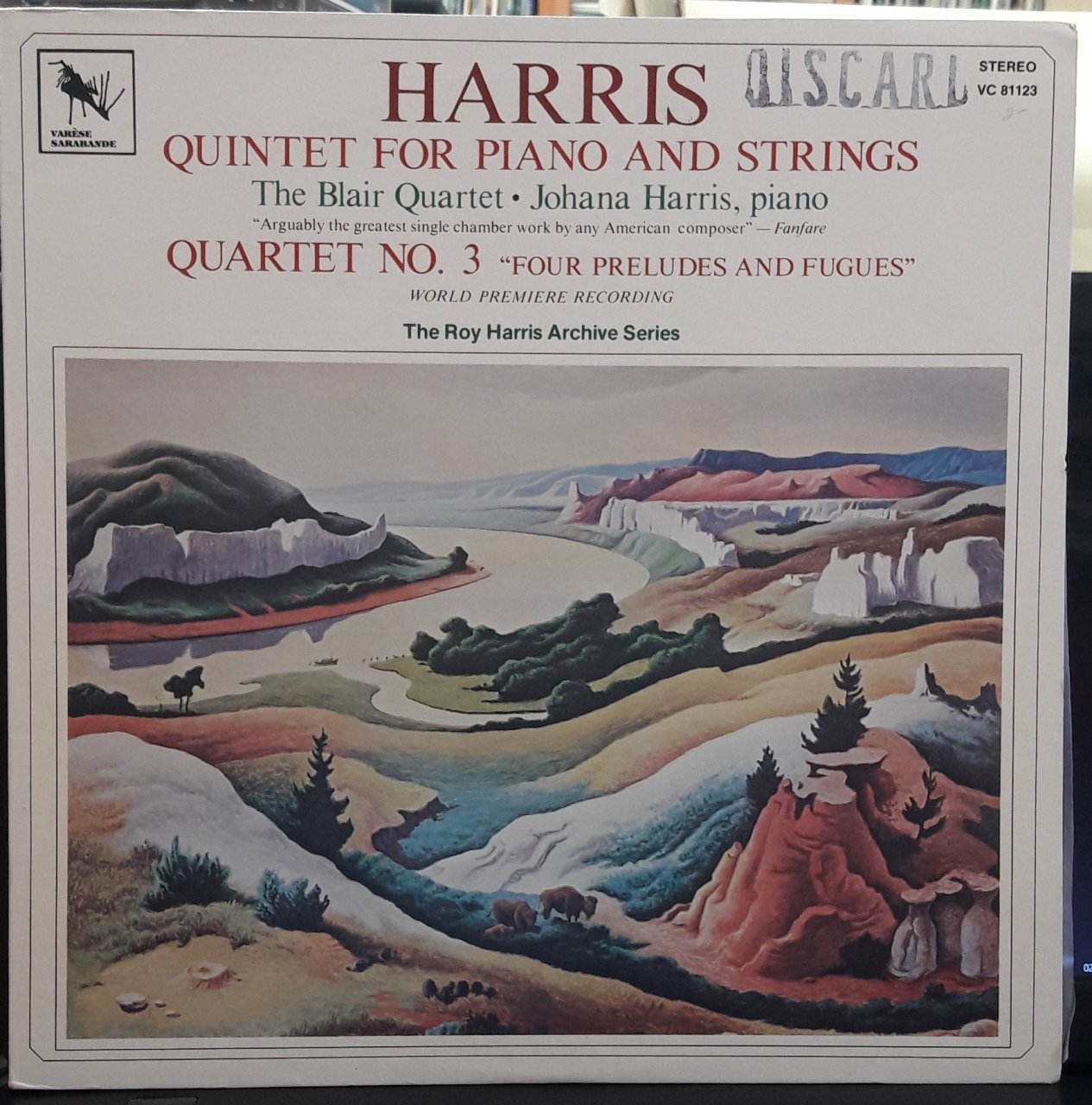 HARRIS CONDUCTS HARRIS, QUINTET FOR PIANO AND STRINGS, QUARTET NO.3 (1980) - PLAK 2.EL