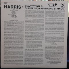 HARRIS CONDUCTS HARRIS, QUINTET FOR PIANO AND STRINGS, QUARTET NO.3 (1980) - PLAK 2.EL