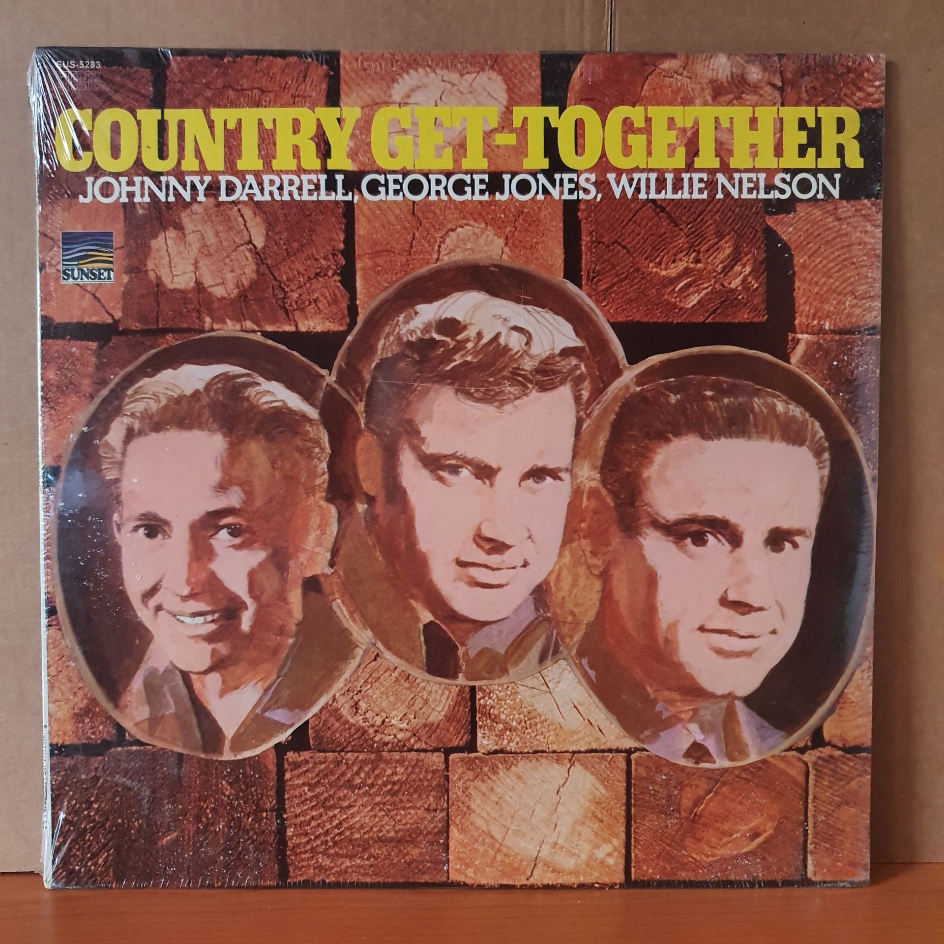 COUNTRY GET-TOGETHER / JOHNNY DARRELL, GEORGE JONES, WILLIE NELSON (1970) - LP DÖNEM BASKISI SIFIR PLAK