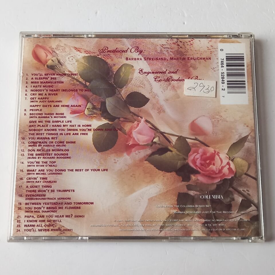 BARBRA STREISAND – HIGHLIGHTS FROM JUST FOR THE RECORD... (1992) - CD 2.EL