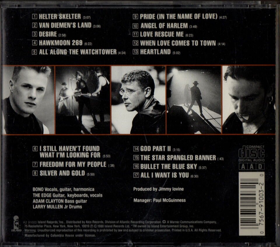 U2 - RATTLE AND HUM (1988) - CD 2.EL