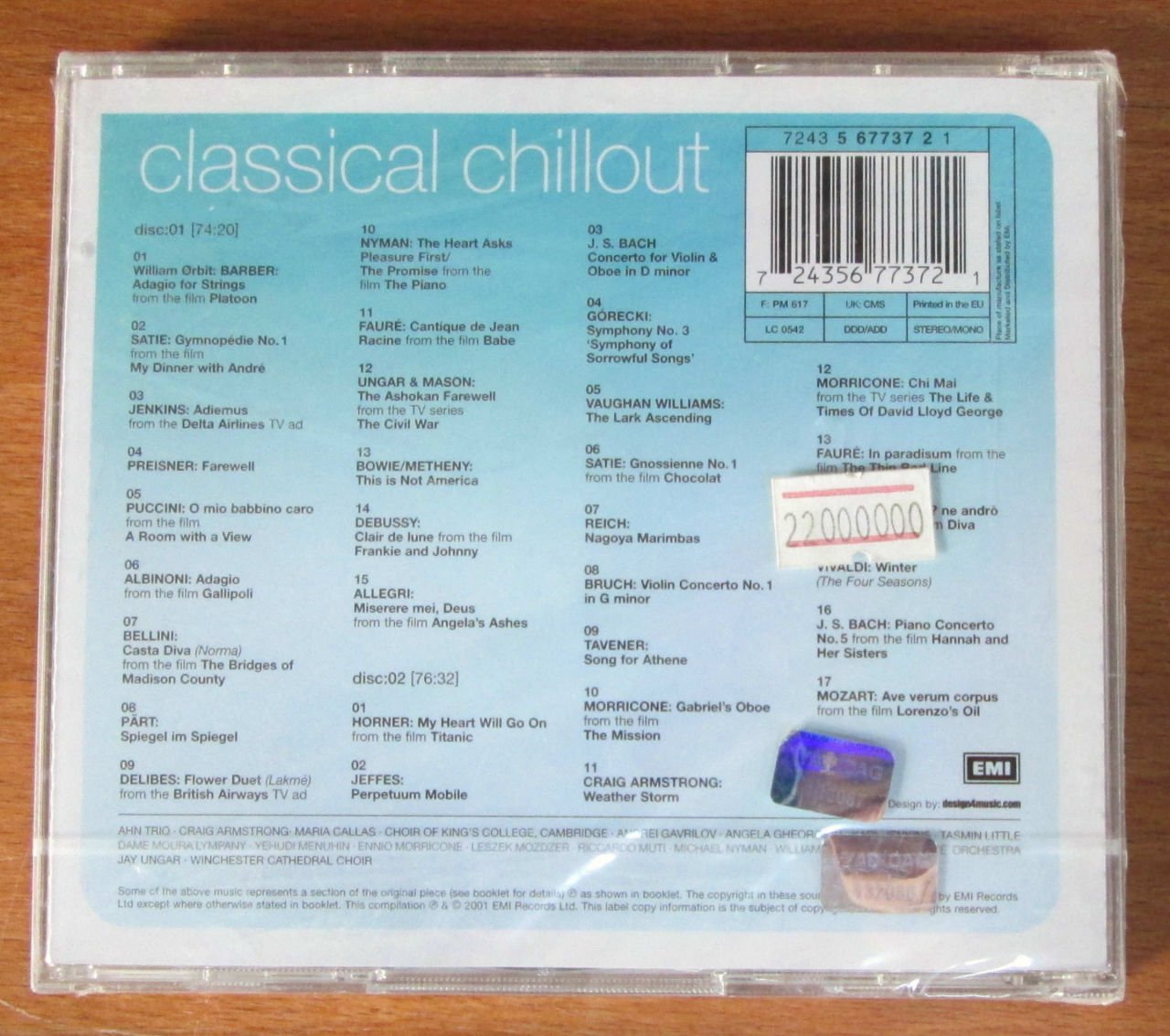 CLASSICAL CHILLOUT 2CD SIFIR
