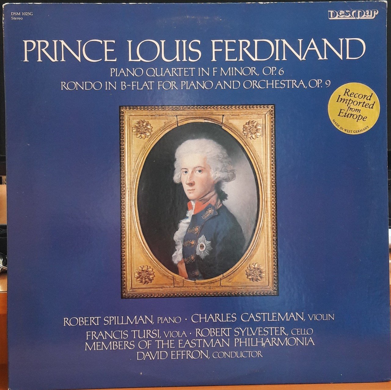 PRINCE LOUIS FERDINAND: PIANO QUARTET, RONDO, DAVID EFFRON (1980) - PLAK 2.EL
