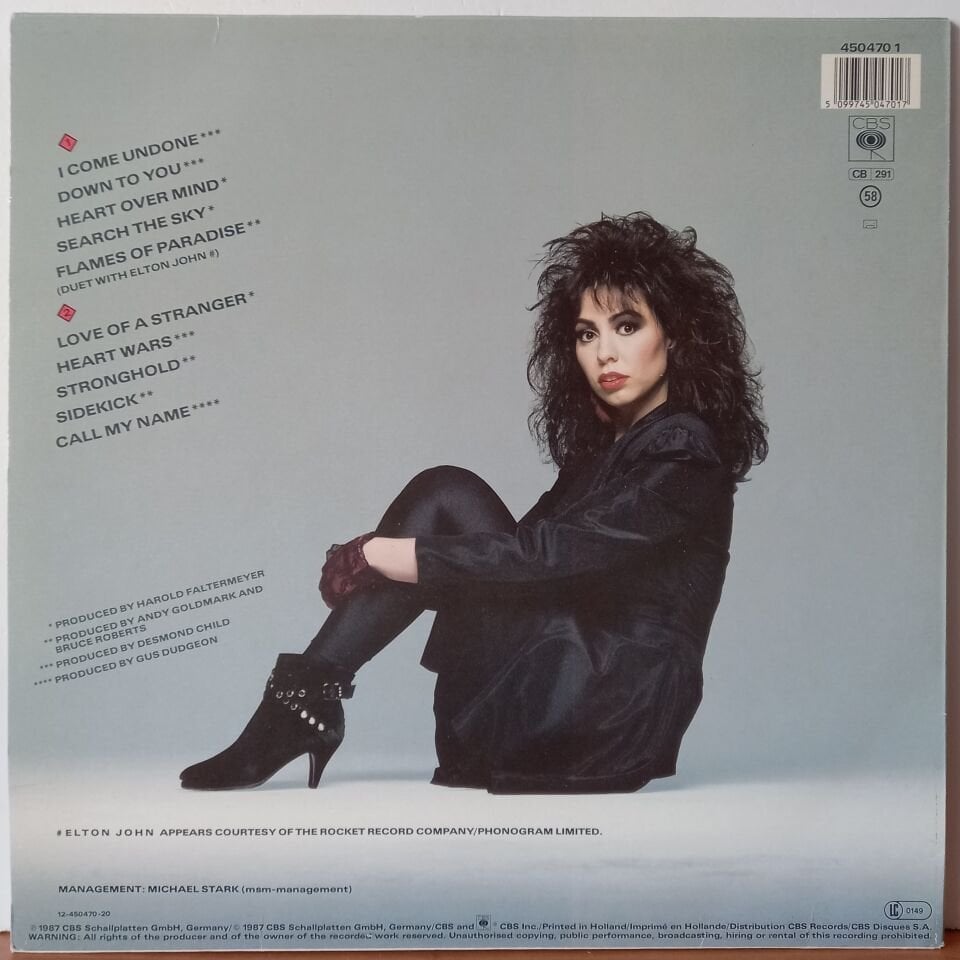 JENNIFER RUSH – HEART OVER MIND (1987) - LP 2.EL PLAK