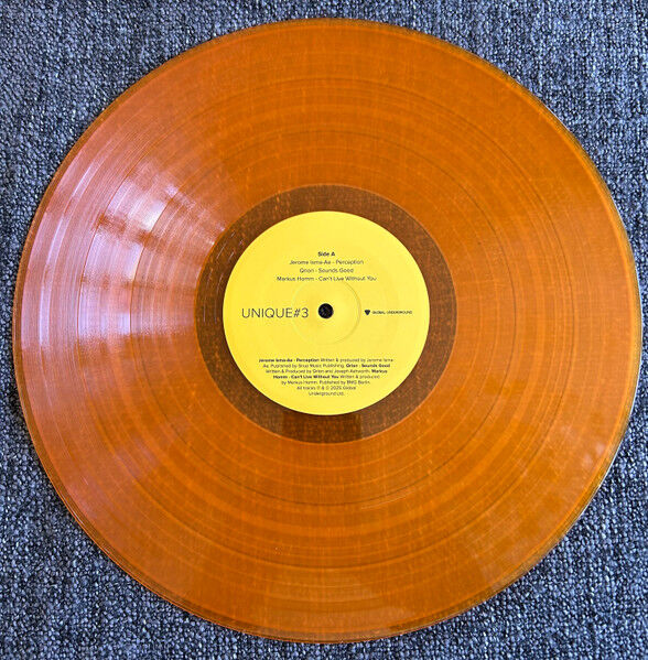 GLOBAL UNDERGROUND - UNIQUE #3 / VARIOUS ARTISTS TECHNO , HOUSE , NEO TRANCE COMPILATION (2025) - 2xLP TRANSPARENT ORANGE COLOURED EDITION SIFIR PLAK