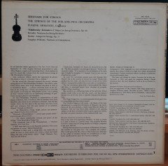 SERENADE FOR STRINGS - TCHAIKOVSKY, BORODIN, WILLIAMS, BARBER, EUGENE ORMANDY - PLAK 2.EL