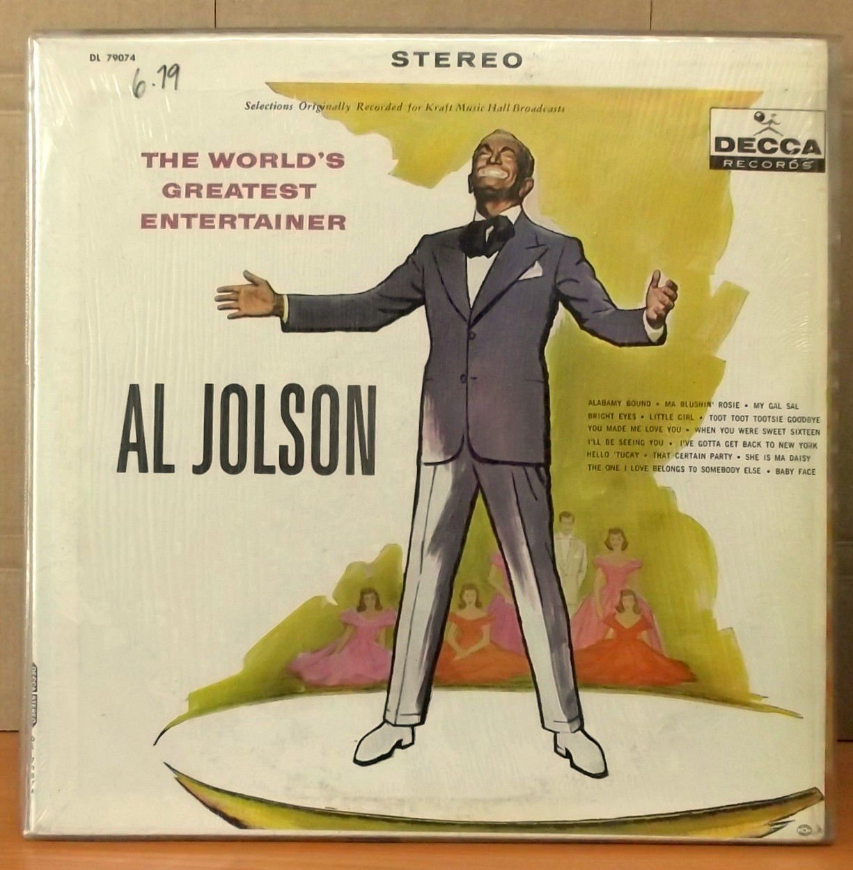AL JOLSON GREATEST ENTERTAINER LP 2.EL