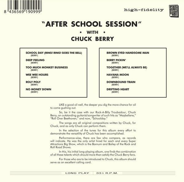 CHUCK BERRY – AFTER SCHOOL SESSION (2017) - CD LIMITED EDITION REISSUE REMASTERED SIFIR