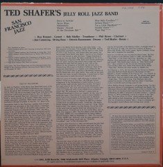 TED SHAFER'S JELLY ROLL JAZZ BAND - SAN FRANCISCO JAZZ - LP 2.EL PLAK