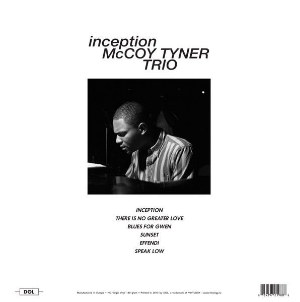 MCCOY TYNER TRIO – INCEPTION (1962) - LP 180GR 2018 EDITION SIFIR PLAK