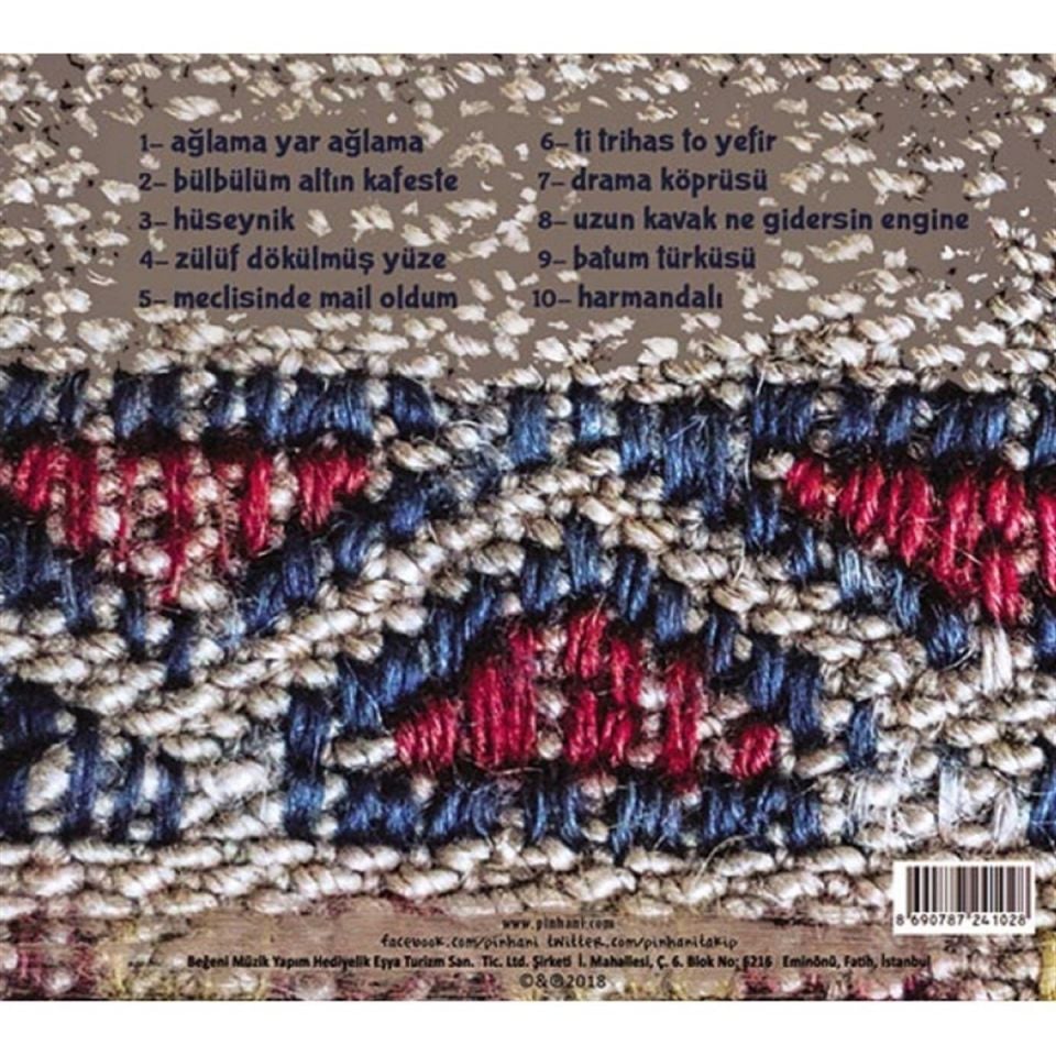 PİNHANİ - ON TÜRKÜ (2018) - CD DIGIPACK AMBALAJINDA SIFIR