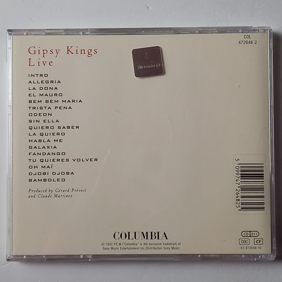 GIPSY KINGS – LIVE (1992) - CD 2.EL