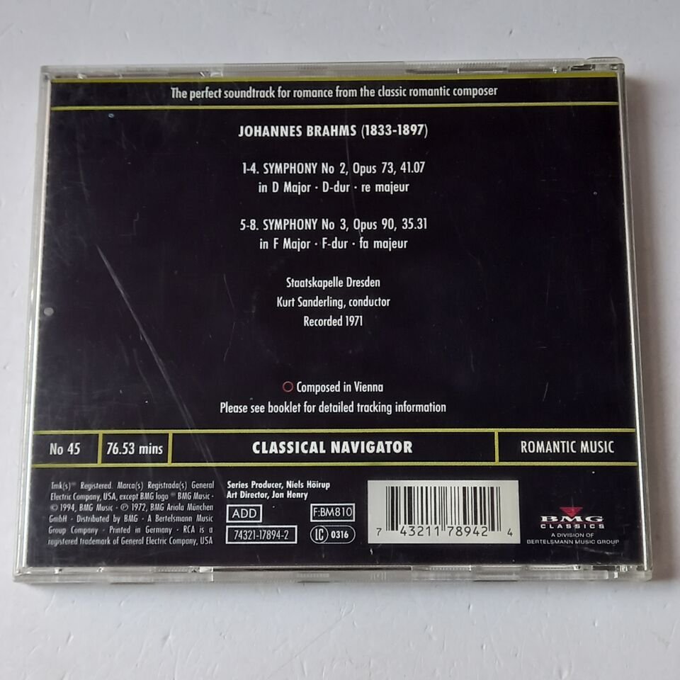 BRAHMS - SYMPHONY NO 2 & 3 (1994) - CD 2.EL