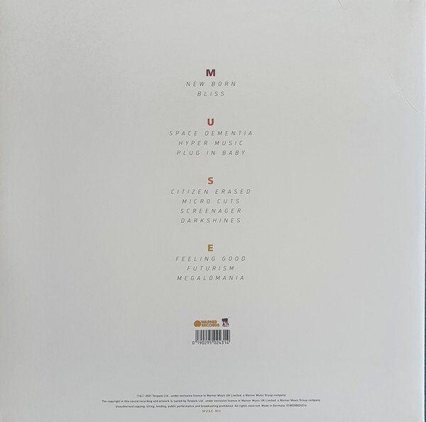 MUSE - ORIGIN OF SYMMETRY (2001) XX Anniversary RemiXX - 2LP 2021 REMASTERED REISSUE VINYL SIFIR PLAK