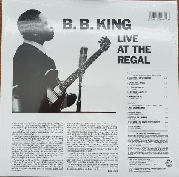 B.B. KING - LIVE AT THE REGAL (1964) - LP REISSUE SIFIR PLAK