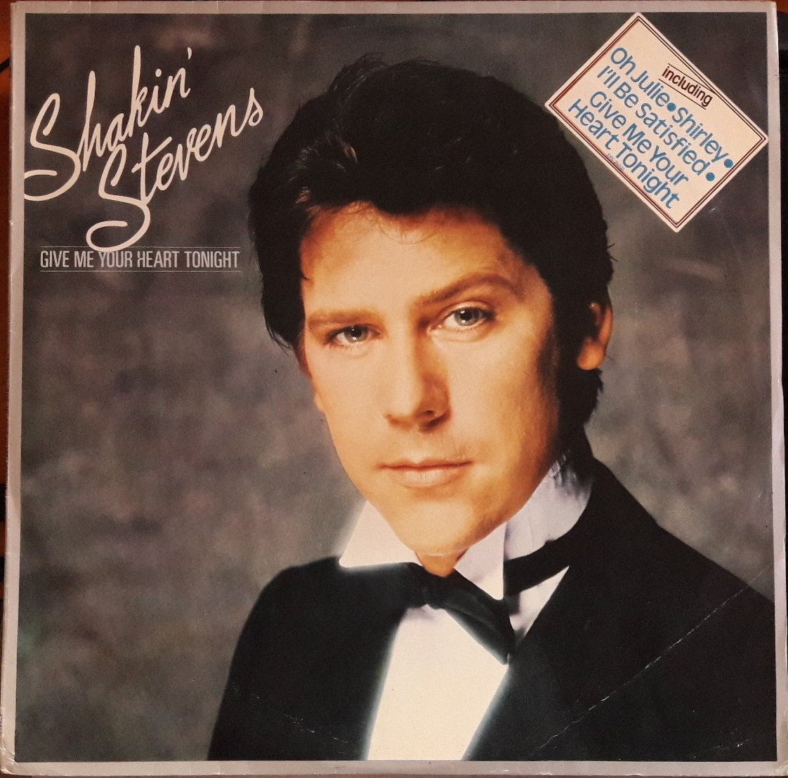 SHAKIN' STEVENS - GIVE ME YOUR HEART TONIGHT (1982) - PLAK 2.EL YERLİ BASKI RENLİ PLAK