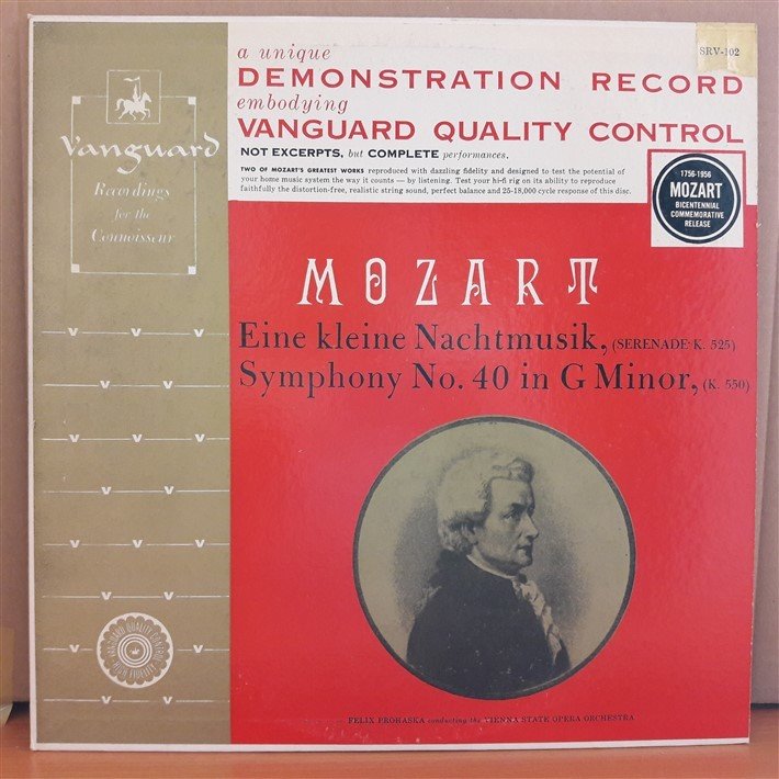 MOZART: EINE KLEINE NACHTMUSIK, SYMPHONY NO.40, FELIX PROHASKA - LP 2.EL PLAK